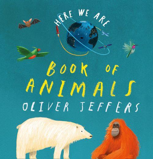 A green cover with the title in yellow chalk letters. There are illustrations of a polar bear, orang-utan, birds and a bat.