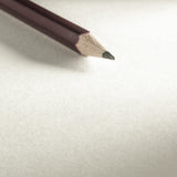 A blank page with a pencil on top of it.