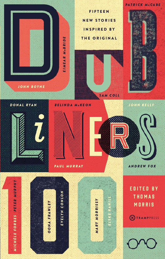The title takes up the whole cover in different size and shape letters in the colours green, red, cream and black.
