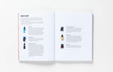 A two page spread about inks. There are pictures of different ink bottles with descriptions of what they are used for.