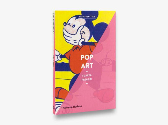 The cover is split diagonally. The top left section is a drawing of a Mickey Mouse like character in a red t shirt. The bottom right section is pink. The title is in the centre in white capital letters.