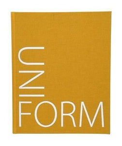 A mustard yellow cover with the word UNIFORM in white, creating an angle along the left and bottom.