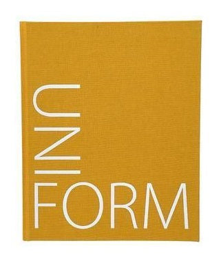 A mustard yellow cover with the word UNIFORM in white, creating an angle along the left and bottom.