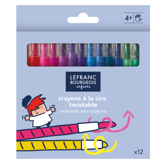 Lefranc Bourgeois Enfants - Twistable Wax Crayons X 12