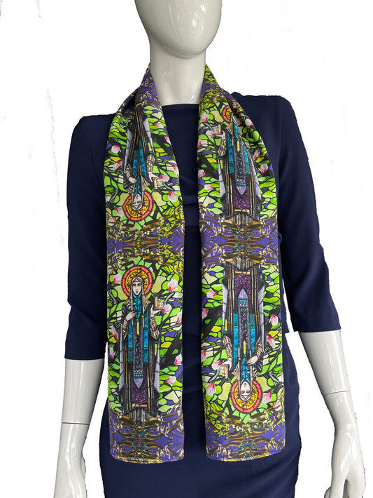 St. Brigid Silk Scarf 54 cm x 145 cm